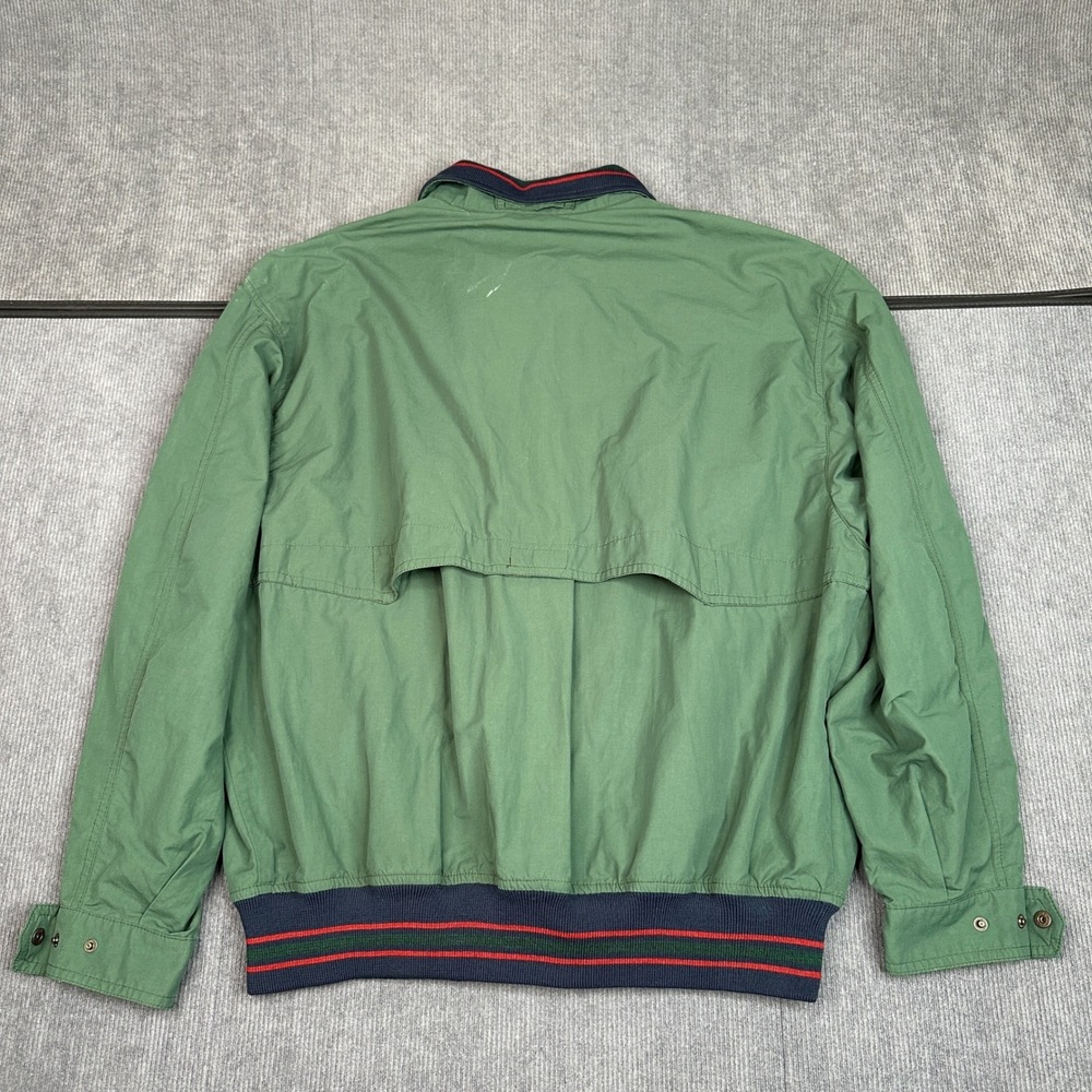 Vintage Burberrys Harrington Bomber Jacket Green Striped Trim Made in Spain - Picture 7 of 16